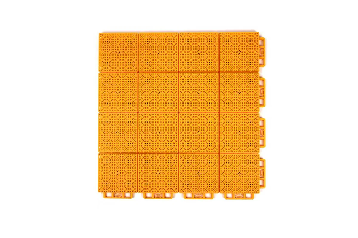 Yellow MAX Q1 interlocking tile viewed from above